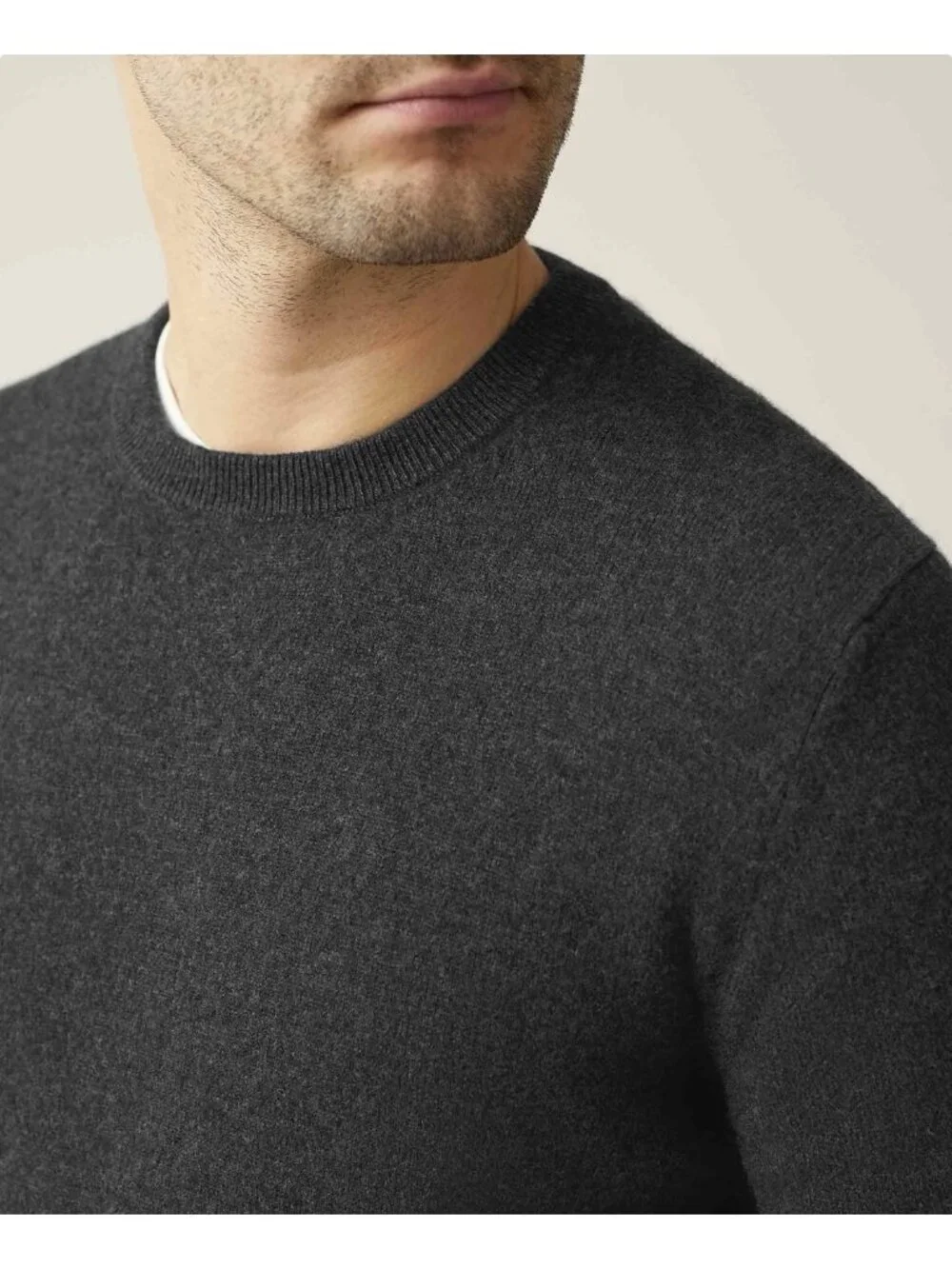Bloomingdale’s 100% Cashmere Charcoal Gray Crew Neck Sweater Men’s Small